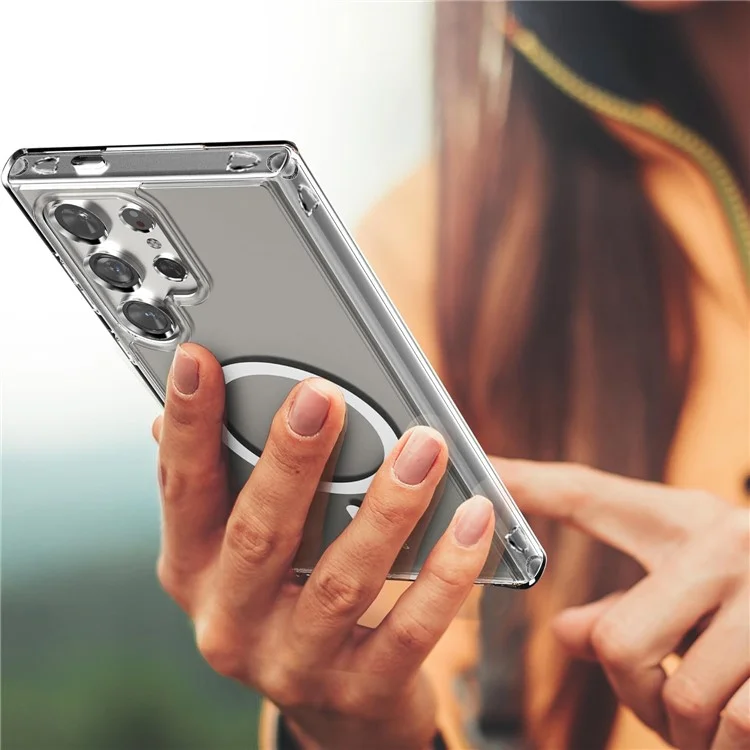 VILI MAG-C-Serie für Samsung Galaxy S24 Ultra magnetisches Handyhülle PC+TPU stoßfeste Abdeckung