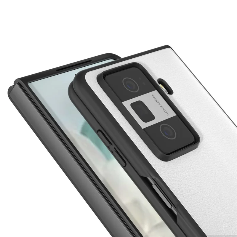 For Honor Magic Vs3 5G Case PU Leather Coated Hard PC Protective Phone Cover - White