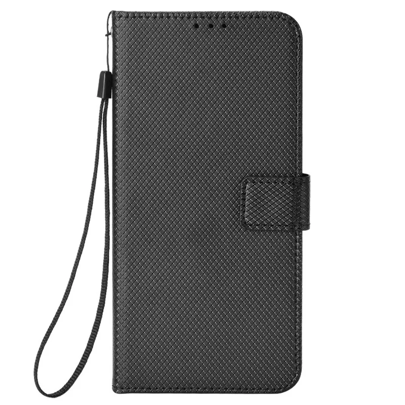 For Nothing CMF Phone 1 Case PU Leder Diamanttextur Stoßfeste Handyhülle - Schwarz