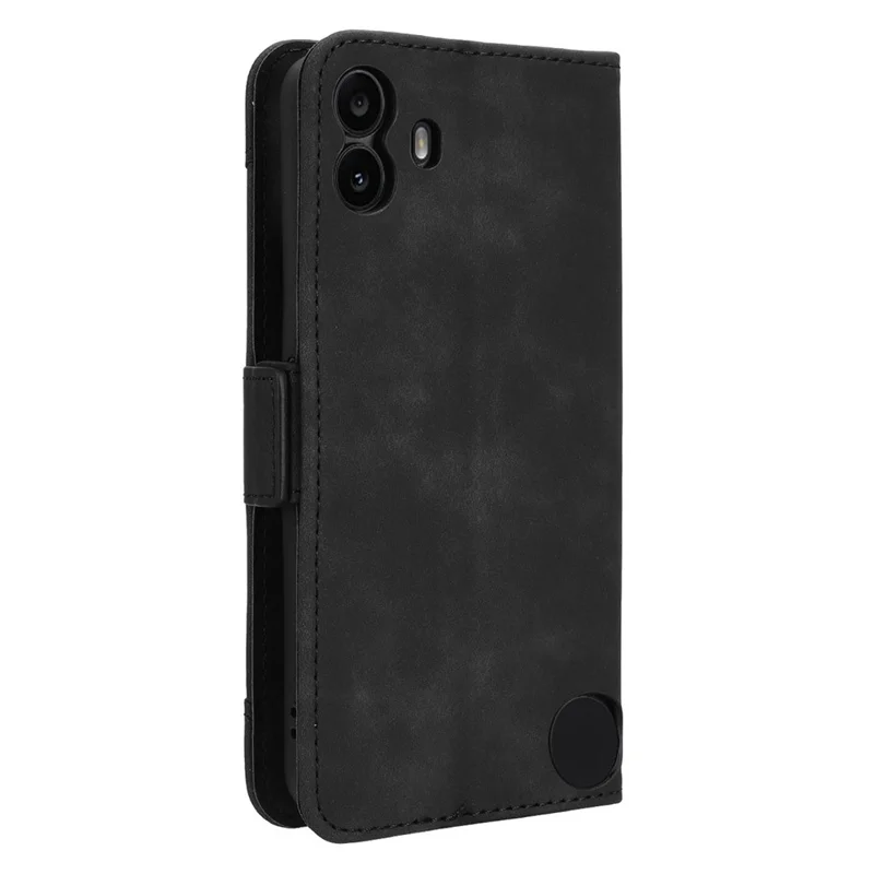 For Nothing CMF Phone 1 Lederstandhülle Phone Cover mit mehreren Kartenfächern - Schwarz