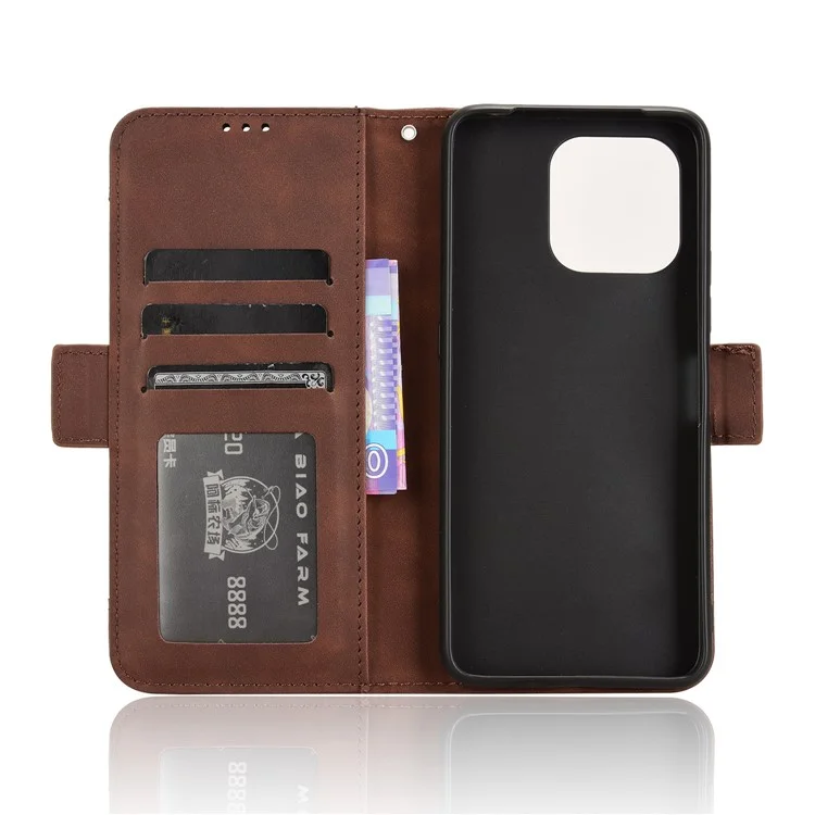 For Umidigi G6 Case Multiple Card Slots Leather Stand Phone Cover - Brown