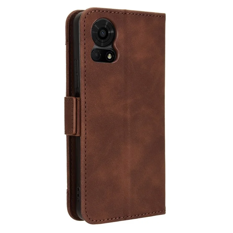 Для TCL 50 LE Stand Case Leather Phone Cover Multiple Card Slots - Brown