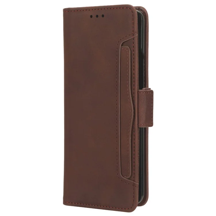 Für Samsung Galaxy Z Fold6 5G Stand Case mit Stifthalter Kratzfestes Leder Handyhülle - Braun