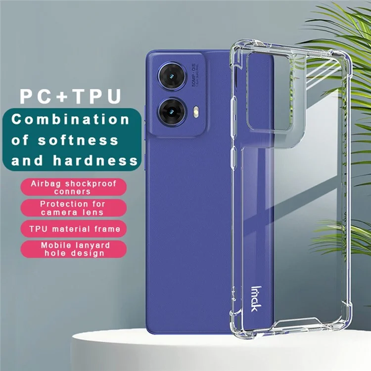 IMAK für Motorola Moto G85 5G / S50 Neo 5G Klare Hülle PC+TPU Handyhülle Airbag-Ecken