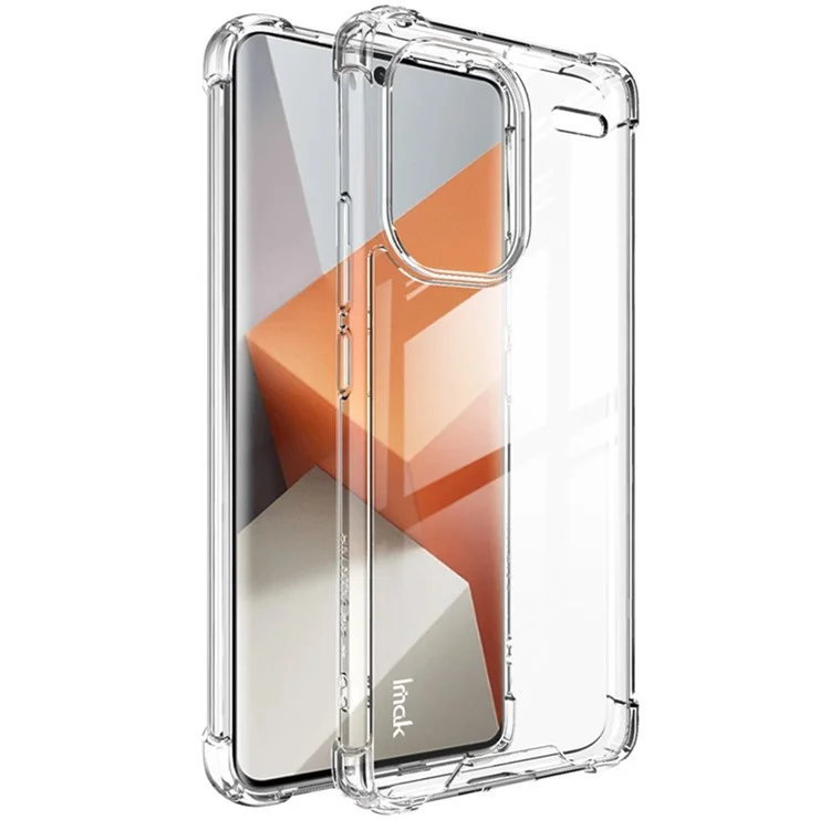 IMAK Pour Xiaomi Redmi Note 13 Pro+ 5G Coque Airbag Coins Transparent PC+TPU Housse de Téléphone