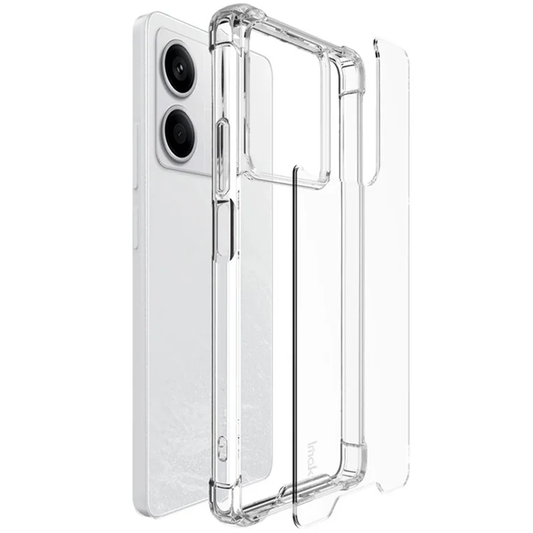 IMAK For Xiaomi Redmi Note 13 5G Case PC+TPU Clear Phone Cover Airbag Corners
