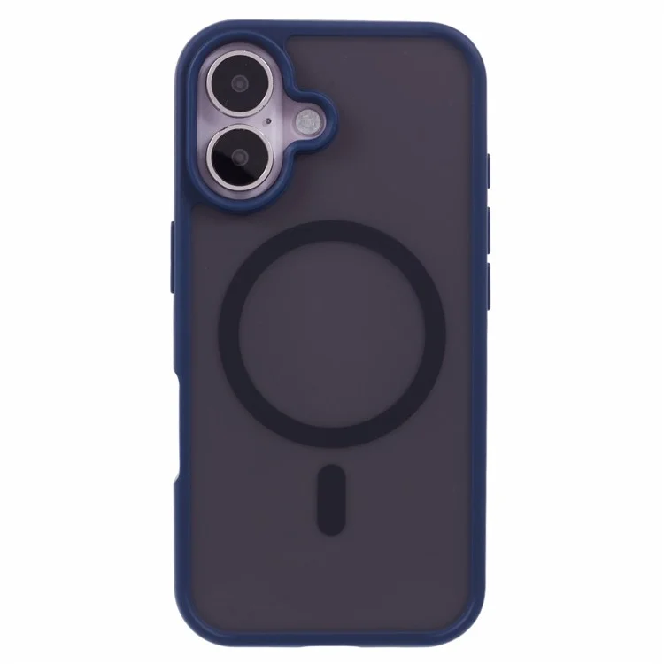 X-LEVEL For iPhone 16 Case Compatible with MagSafe TPU+Acrylic Shockproof Phone Cover Rubberized Finish - Dark Blue