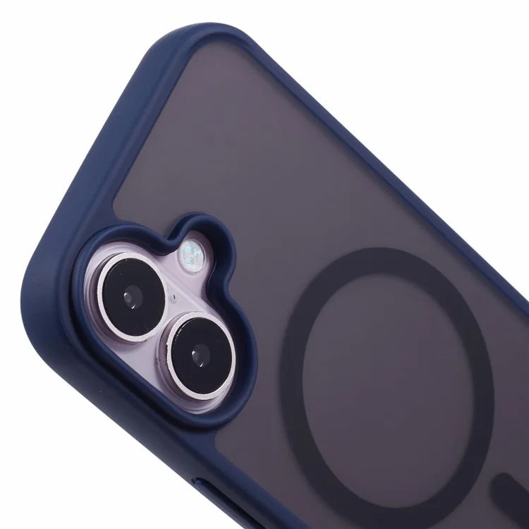 X-LEVEL For iPhone 16 Case Compatible with MagSafe TPU+Acrylic Shockproof Phone Cover Rubberized Finish - Dark Blue