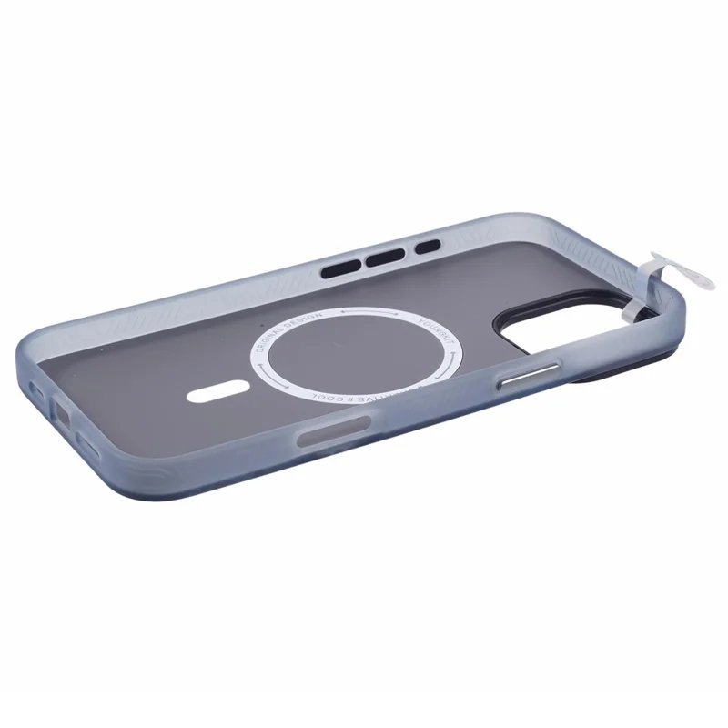 YOUNGKIT Technologie-Serie für iPhone 16 Matte Case kompatibel mit MagSafe IMD PC+TPU stoßfestes Handyhülle - Grau