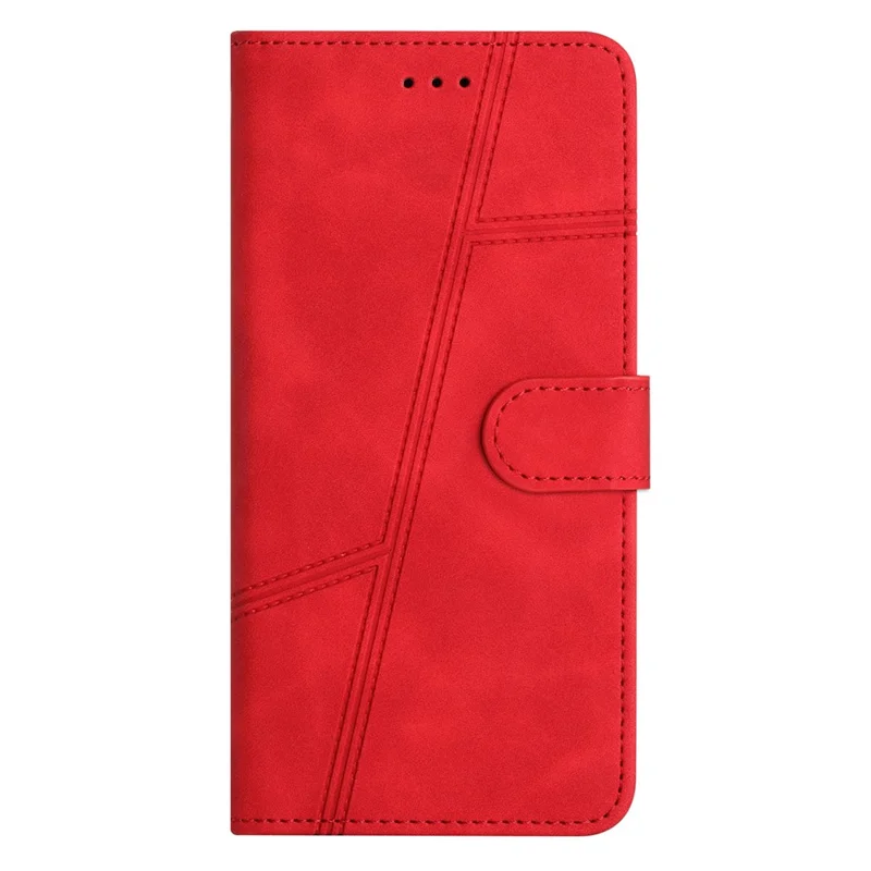For Samsung Galaxy A33 5G Retro Skin-touch Feeling PU Leather Cover Shockproof Phone Wallet Stand Case - Red