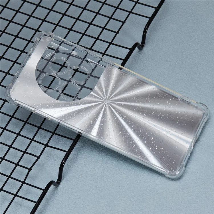 For OnePlus 12 5G Case Shockproof TPU Phone Cover with Card Paper - Aurora Silver