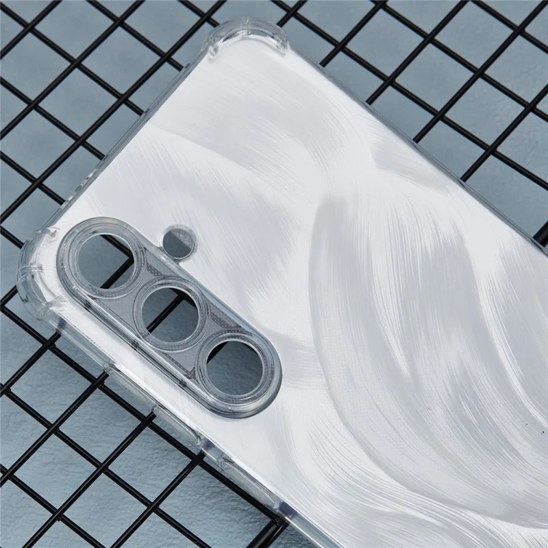 For Samsung Galaxy S24 FE Phone Case Anti-Drop TPU Protective Cover with Card Paper - Aurora Feather