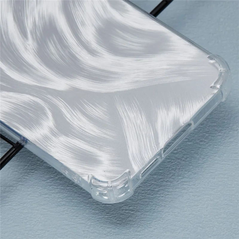 For Samsung Galaxy S24 FE Phone Case Anti-Drop TPU Protective Cover with Card Paper - Aurora Feather