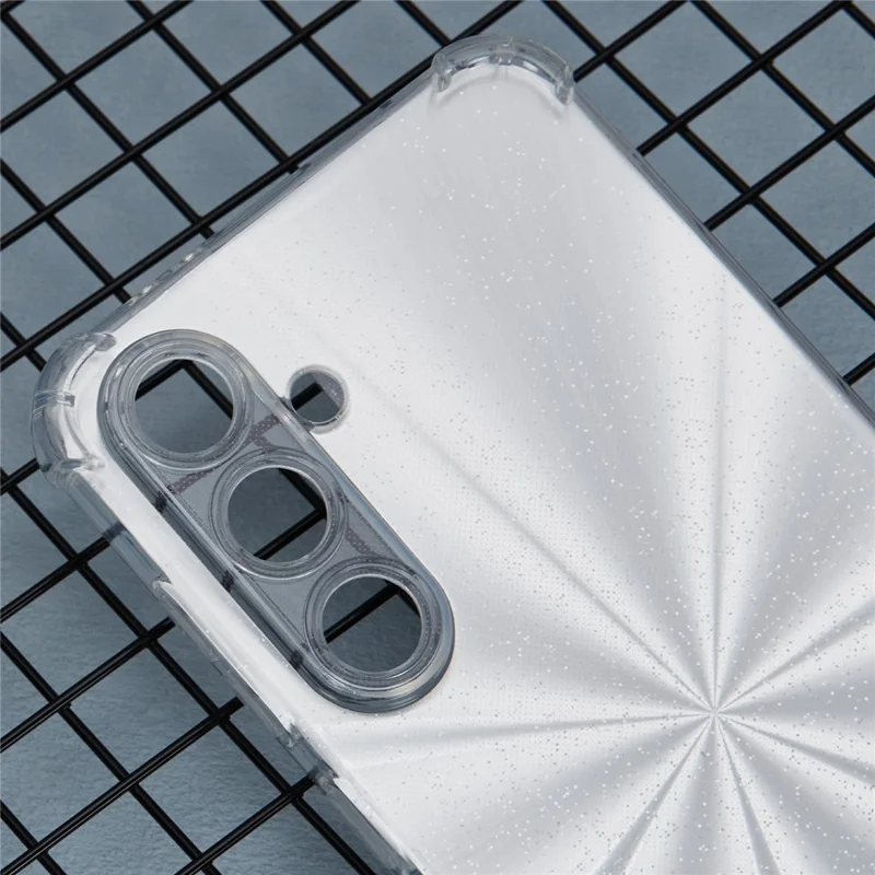 For Samsung Galaxy S24 FE Phone Case Anti-Drop TPU Protective Cover with Card Paper - Aurora Silver