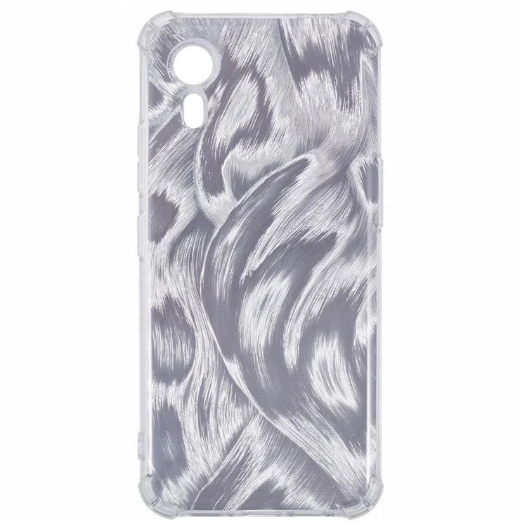 Pour Samsung Galaxy Xcover7 Coque Transparente Anti-Chute Coque de Téléphone TPU Amovible avec 4 Papiers Amovibles