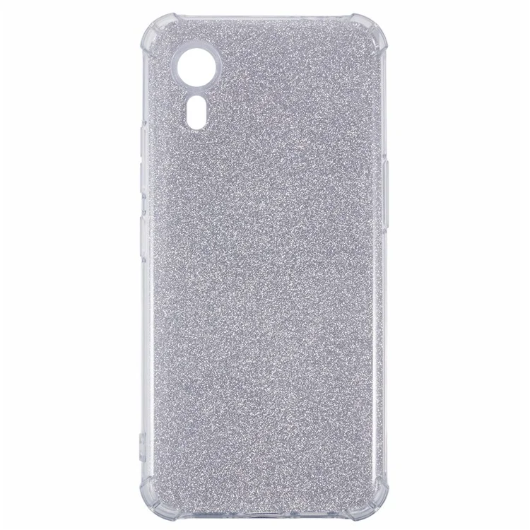 Pour Samsung Galaxy Xcover7 Coque Transparente Anti-Chute Coque de Téléphone TPU Amovible avec 4 Papiers Amovibles