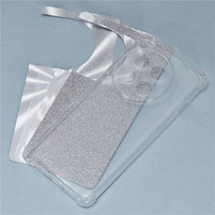 For OnePlus 12 5G Clear Case Protective TPU Phone Cover with 4 Removable Papers