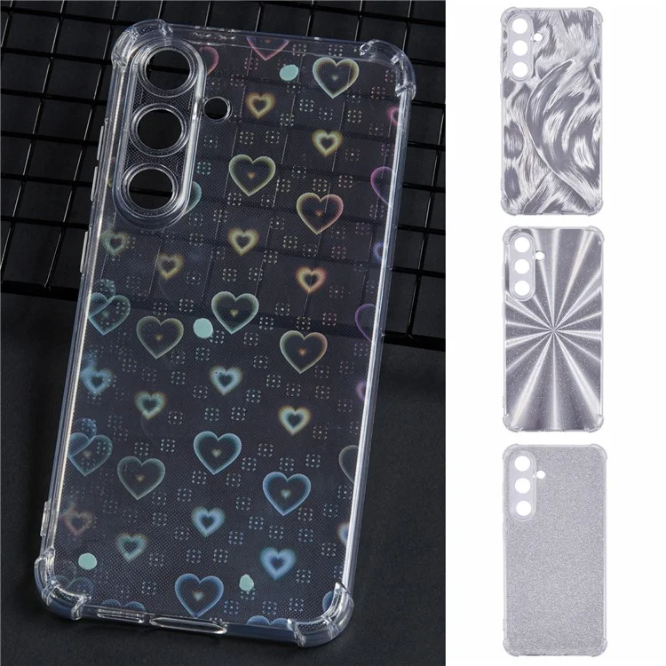 Для Samsung Galaxy S24 FE Clear Case Мягкий TPU Чехол для телефона с 4 съемными листами