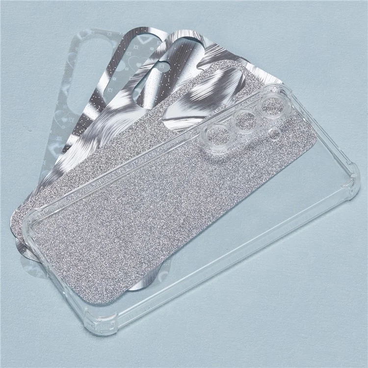 Для Samsung Galaxy S24 FE Clear Case Мягкий TPU Чехол для телефона с 4 съемными листами