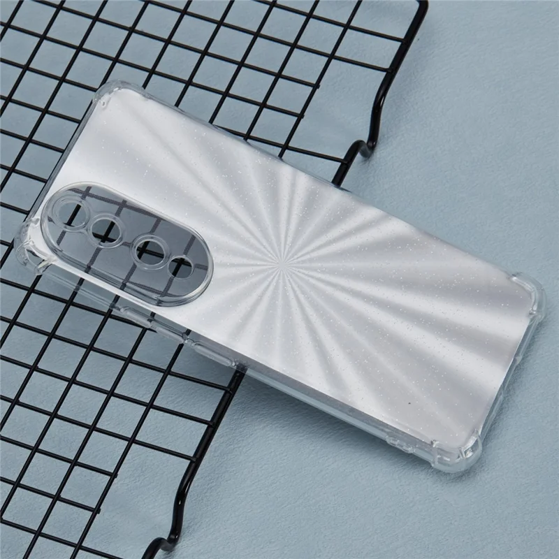 For Honor 90 Case Anti-Scratch Soft TPU Phone Cover with Card Paper - Aurora Silver