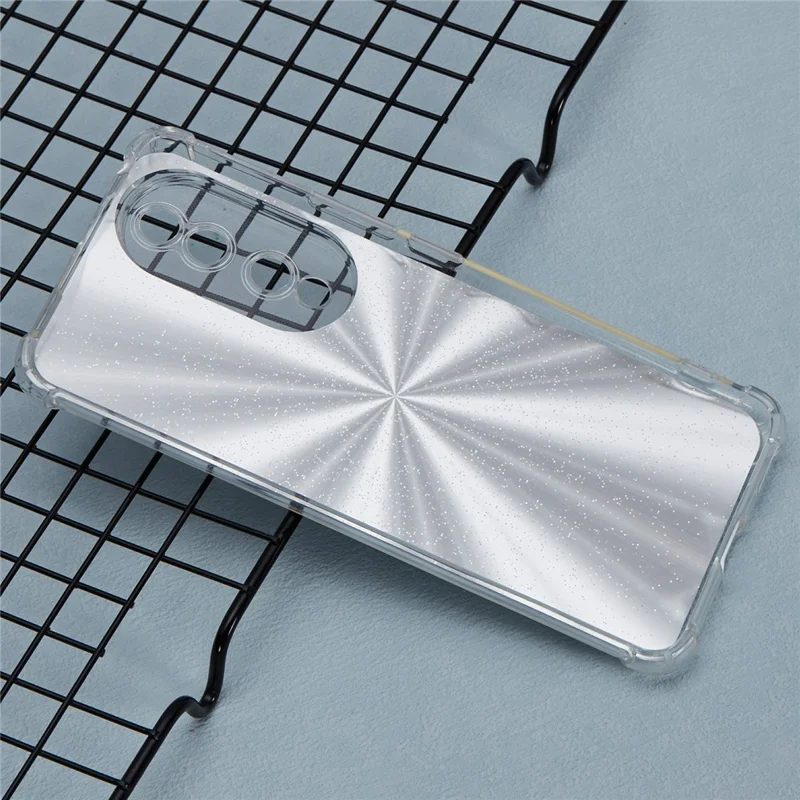 For Honor 90 Case Anti-Scratch Soft TPU Phone Cover with Card Paper - Aurora Silver
