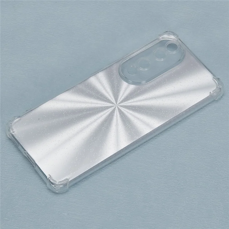 For Honor 90 Case Anti-Scratch Soft TPU Phone Cover with Card Paper - Aurora Silver
