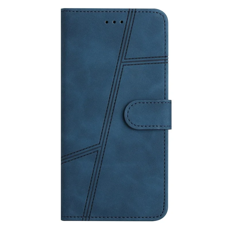 For Samsung Galaxy A52s 5G / A52 5G / 4G Skin-touch Feeling PU Leather Wallet Stand Phone Case Vintage Cell Phone Cover with Strap - Blue