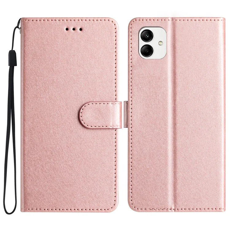 Für Samsung Galaxy A05 4G Case Wallet Leder Folio Handyhülle Magnetverschluss Schutz - Roségold