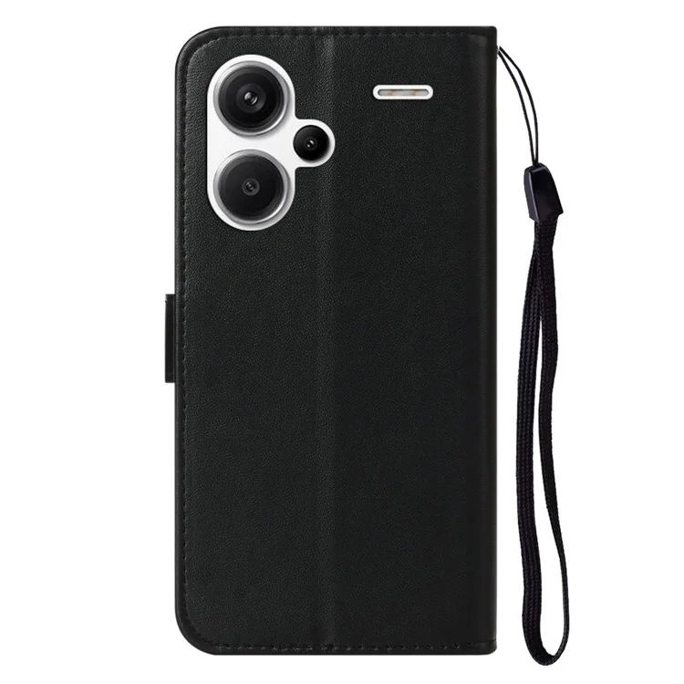 Pour Xiaomi Redmi Note 13 Pro+ 5G Étui en Cuir PU Fermoir Magnétique Flip Cover Téléphone - Noir