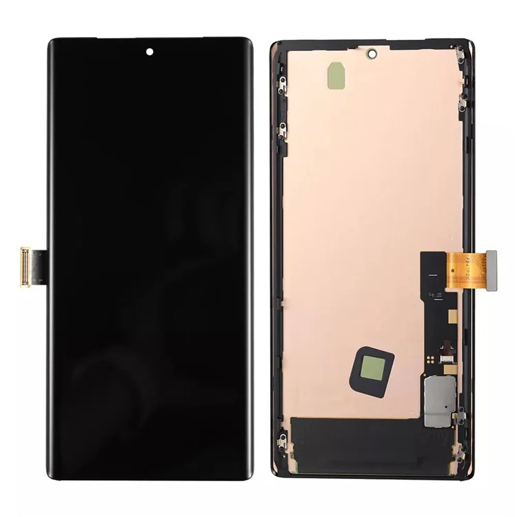Pour Google Pixel 6 Pro 5G Écran OLED et assemblage de numériseur de qualité C + pièce de remplacement de cadre (sans logo)