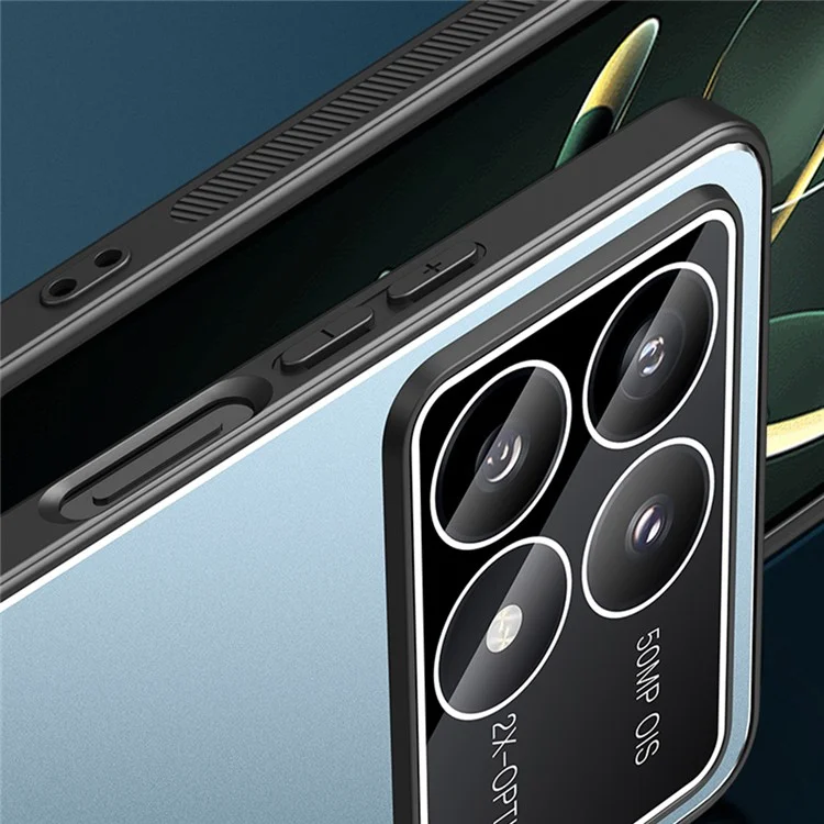 For Xiaomi Poco F6 Pro 5G / Redmi K70 5G / K70 Pro 5G Case PC+TPU Matte Back Phone Cover with Lens Film - Black