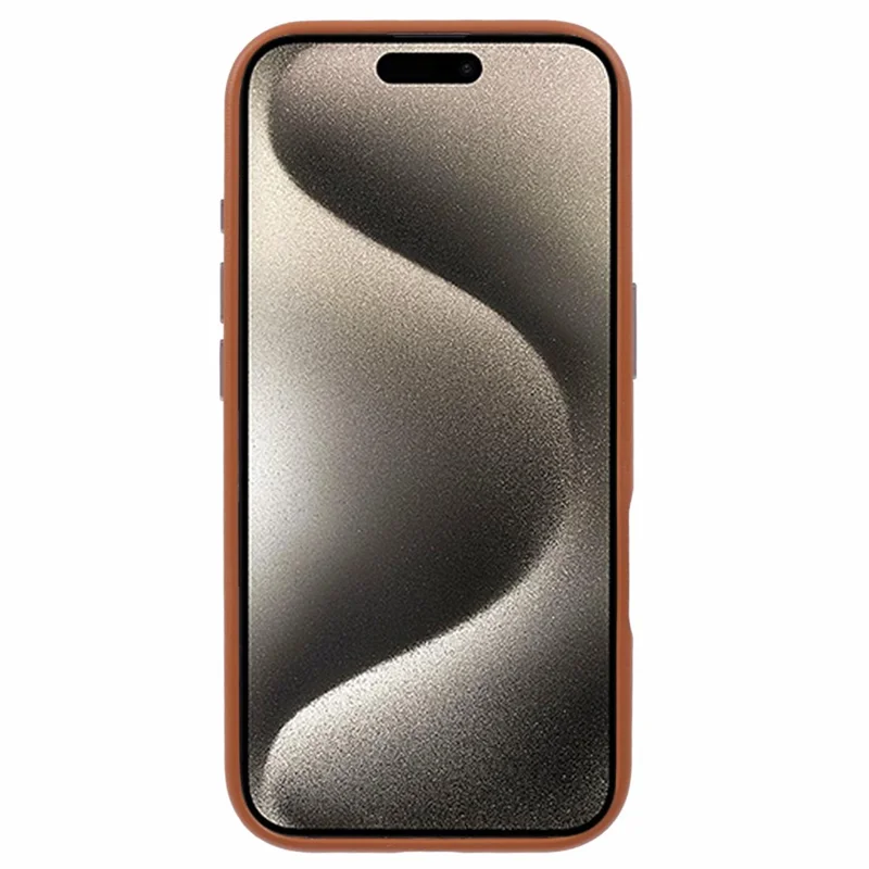 X-LEVEL Para iPhone 16 Pro Max Funda de Cuero PU con Recubrimiento de PC Anti-Arañazos Funda Protectora - Marrón