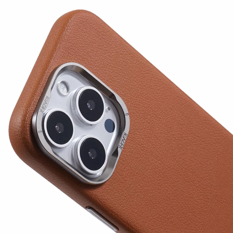 X-LEVEL Para iPhone 16 Pro Max Funda de Cuero PU con Recubrimiento de PC Anti-Arañazos Funda Protectora - Marrón