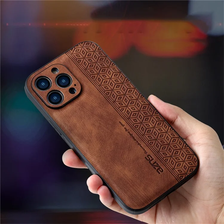 AZNS per iPhone 16 Pro Case Protezione Custodia in Pelle PU TPU - Marrone