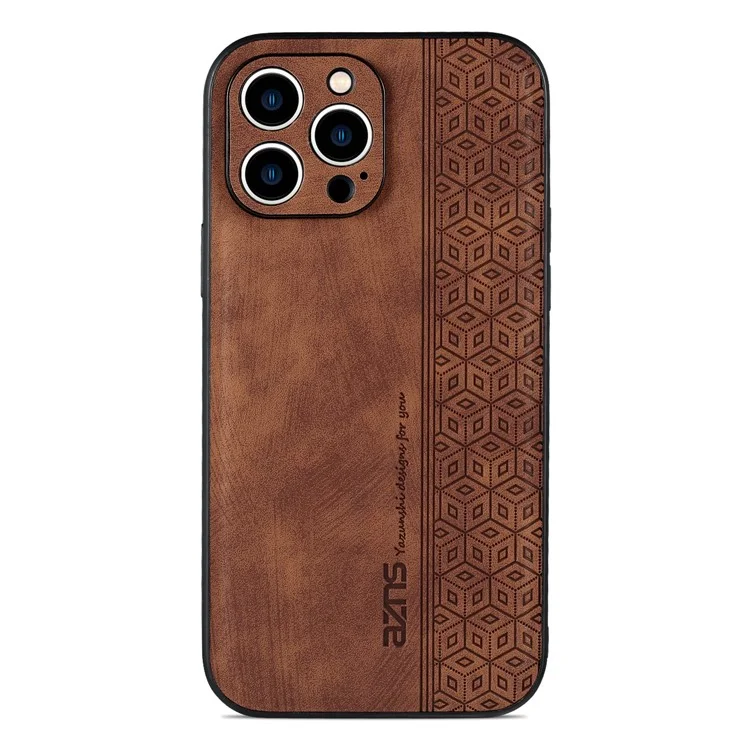 AZNS per iPhone 16 Pro Case Protezione Custodia in Pelle PU TPU - Marrone