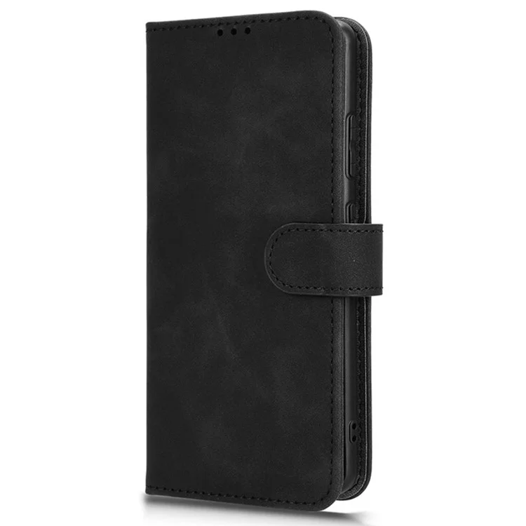 Pour OnePlus Ace 3 Pro 5G Étui Sensation de peau-Cuir Anti-Chute Portefeuille Flip Cover - Noir