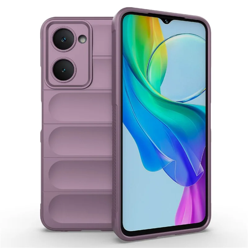 For vivo Y03 / Y18 4G / Y28s 5G Shockproof Case Soft TPU Mobile Phone Cover - Light Purple