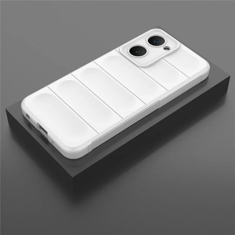 For vivo Y03 / Y18 4G / Y28s 5G Shockproof Case Soft TPU Mobile Phone Cover - White