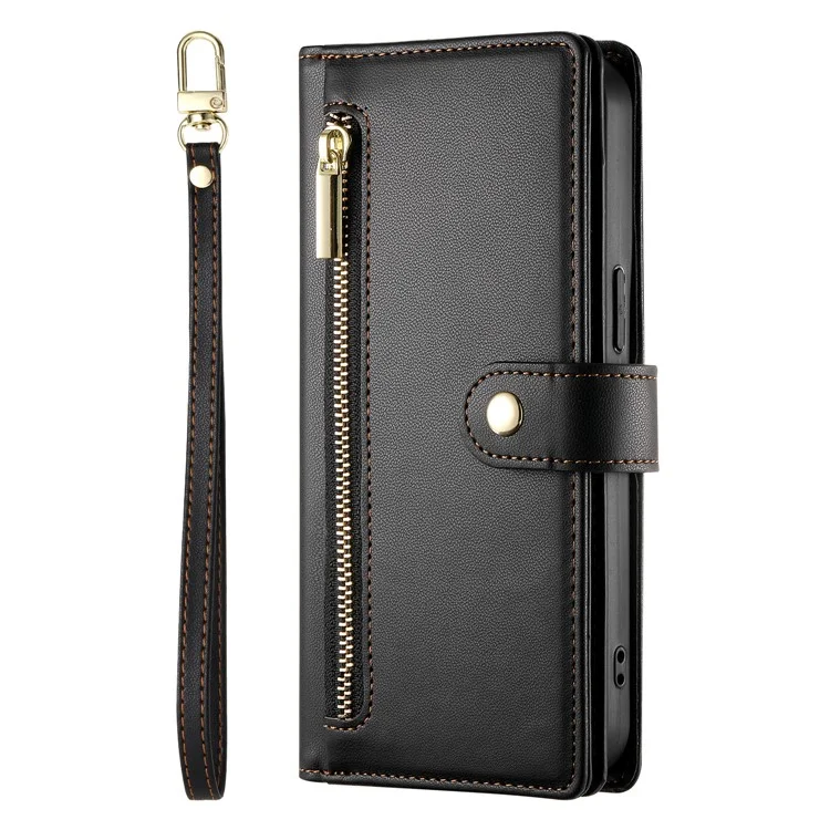 DF-011 Per Samsung Galaxy A25 5G (Globale) (161,0 X 76,5 X 8,3 mm) Custodia in pelle Crossbody Phone Bag - Nero