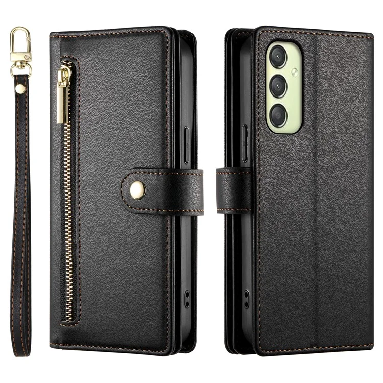 DF-011 Per Samsung Galaxy A25 5G (Globale) (161,0 X 76,5 X 8,3 mm) Custodia in pelle Crossbody Phone Bag - Nero