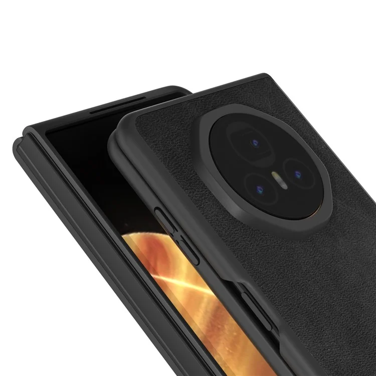 ABEEL For Honor Magic V3 5G Case Cowhide Texture Anti-Drop PU+PC Phone Cover - Negro