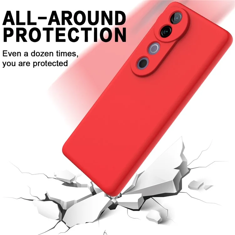 For vivo V40 5G / S19 Pro 5G Case Liquid Silicone Mobile Phone Cover with Strap - Red