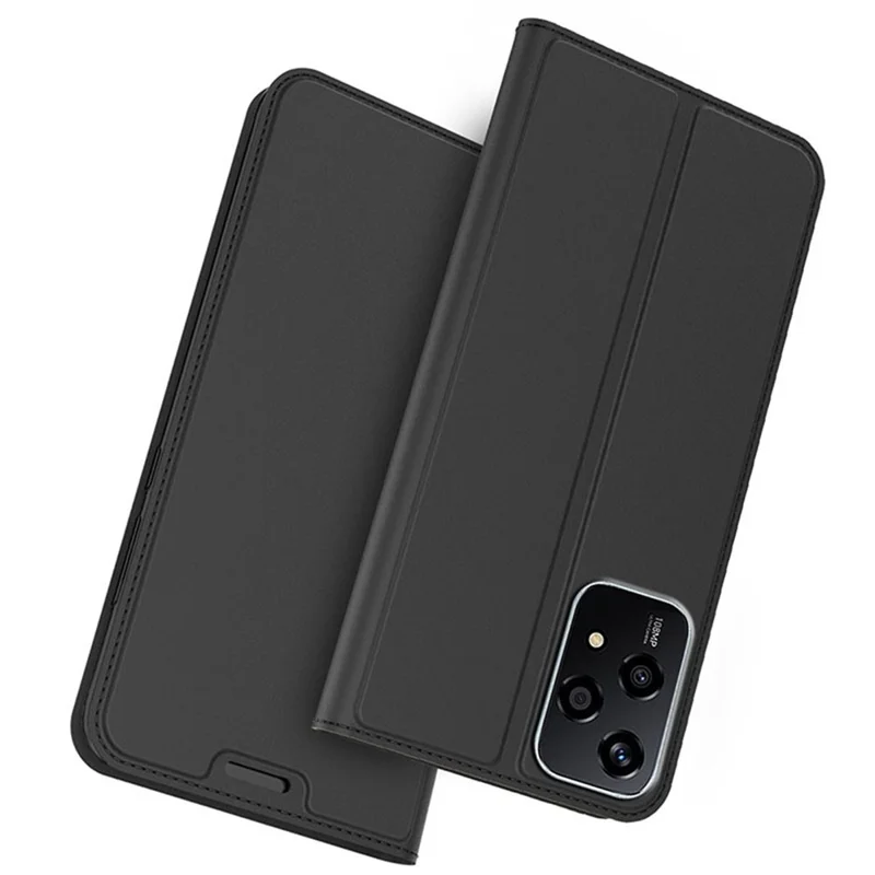 For Honor 200 Lite Case Card Slot Magnetic Closure Leather Phone Cover - Preto