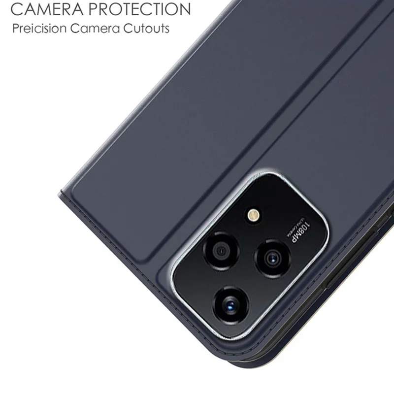 For Honor 200 Lite Case Card Slot Magnetic Closure Leather Phone Cover - Blue