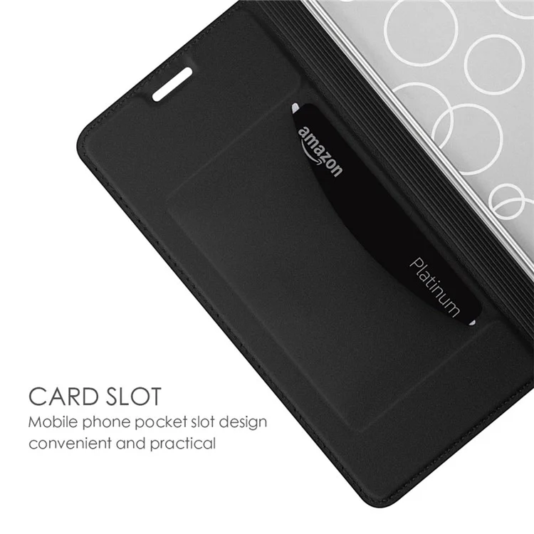 Para iPhone 14 Pro Case Cierre Magnético Protección Contra Golpes Funda de Teléfono de Cuero con Tarjetero - Negro