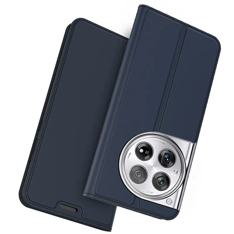 For OnePlus 12 5G Case Leather Card Slot Stand Phone Cover Magnetic Auto Closing - Blue