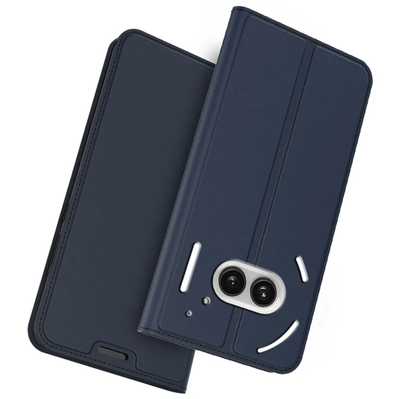 For Nothing Phone (2a) Plus / Phone (2a) Case Leather Flip Stand Phone Cover Hidden Magnetic Adsorption - Blue