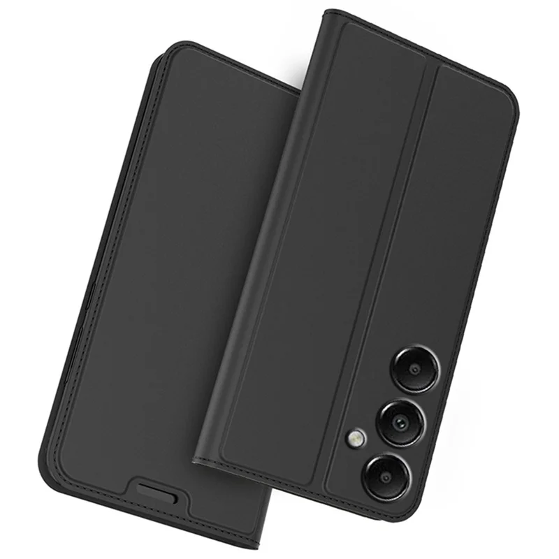 Para Samsung Galaxy A25 5G (Global) (161,0 X 76,5 X 8,3mm) Capa PU Leather Phone Cover Card Slot Stand - Preto