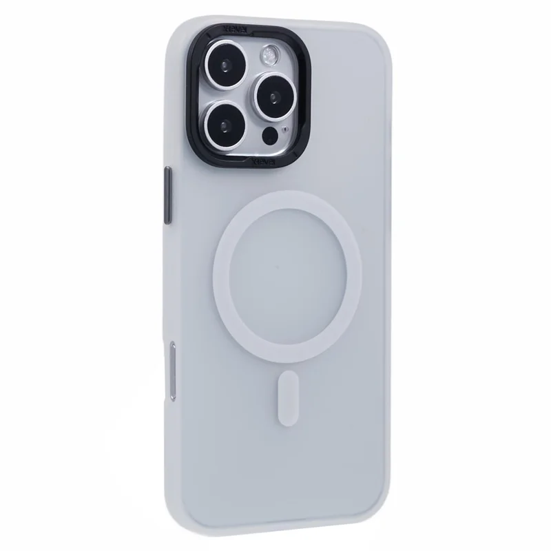 X-LEVEL Für iPhone 16 Pro Max Hülle kompatibel mit MagSafe Matt rückseitige PC + TPU Handyhülle - Weiß
