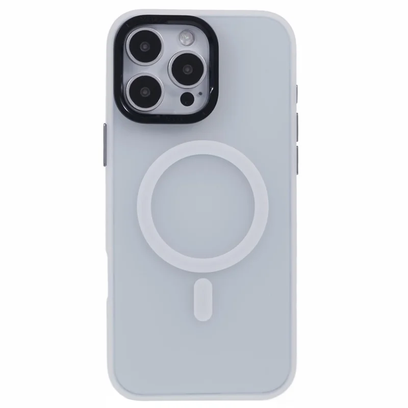 X-LEVEL Für iPhone 16 Pro Max Hülle kompatibel mit MagSafe Matt rückseitige PC + TPU Handyhülle - Weiß